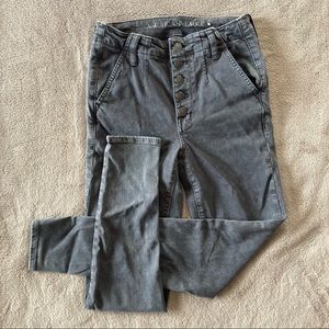 American eagle exposed button high rise skinny jeans size 2 short